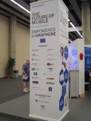 The Graphene Pavilion banner at MWC 2016