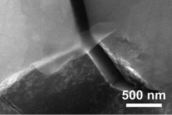 A single graphene sheet bridges a crack in alumina