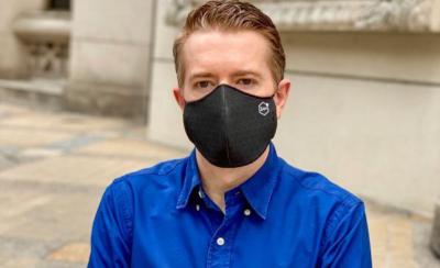 Patrick Frantz - planarTECH's CEO with the graphene face mask