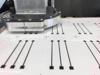 Printed test electrodes in the NanoEDGE project image