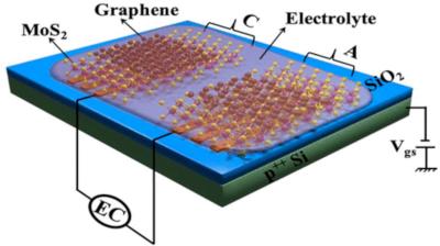 Graphene/MoS2 miniature capacitors image